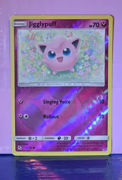 Jigglypuff Reverse Holo Foil Rare Hidden Fates 2019 41/68 - NM Pokemon TCG Card - Image 1