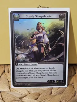 Grand Archive Tcg Card FOIL Steady Sharpshooter - Abyssal Heaven (HVN) - Image 1