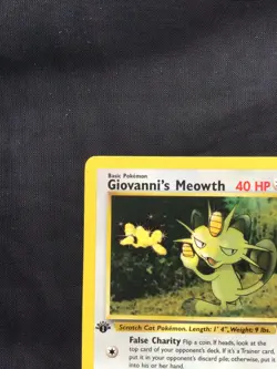 Pokemon Cards: Gym Challenge 1st Edition Uncommon: Giovanni's Meowth 43/132 - Image 2