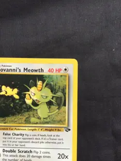 Pokemon Cards: Gym Challenge 1st Edition Uncommon: Giovanni's Meowth 43/132 - Image 3