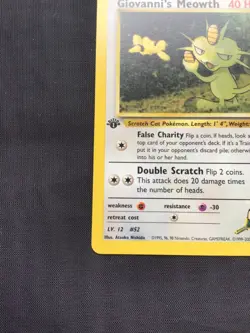 Pokemon Cards: Gym Challenge 1st Edition Uncommon: Giovanni's Meowth 43/132 - Image 5