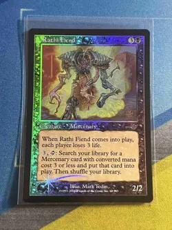 Magic the Gathering MTG Nemesis RATHI FIEND Foil - Image 1