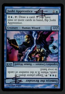 ***FOIL Jushi Apprentice Signed* MTG Champions of Kamigawa Glen Angus Kid Icarus - Image 1