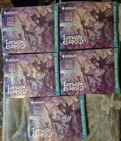Magic: The Gathering Lorwyn Eclipsed Collector Booster Omega Pack - Set of 5 - Image 1