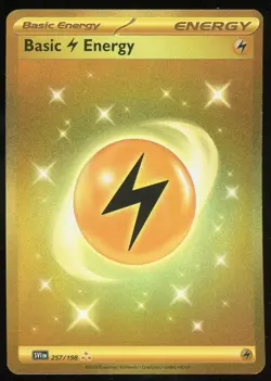 Pokemon TCG Basic Lightning Energy Gold Hyper Secret Rare 257/198 S&V Base NM - Image 1