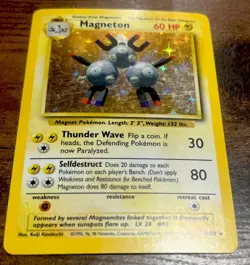Pokemon TCG Magneton Base Set Rare Holo Vintage 9/102 Mint - Image 1