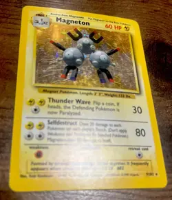 Pokemon TCG Magneton Base Set Rare Holo Vintage 9/102 Mint - Image 3