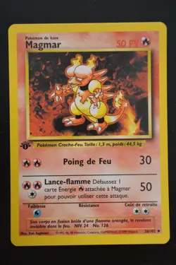 Pokemon TCG MAGMAR 1ST EDITION FRENCH MAGMAR Base Set 36/102 NM - Image 1