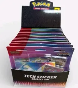 Pokemon Prismatic Evolutions Tech Sticker Collection (Lot of 12) W/Box - Image 1