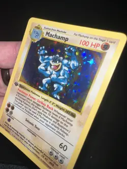 Pokemon Machamp 8/102 Base Set 1st Edition Shadowless Holo Rare 1999 NM - Image 5
