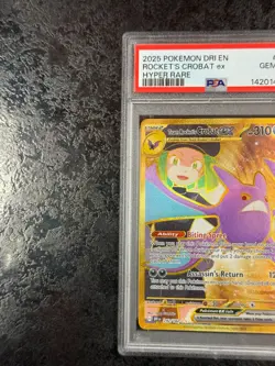 2025 POKEMON DESTINED RIVALS EN ROCKET'S CROBAT HYPER RARE #242 GEM MT 💎 PSA 10 - Image 3