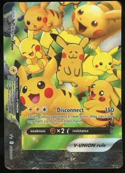 Pokemon TCG Pikachu V Union Bottom Left Corner Holo Promo SWSH141 NM - Image 1