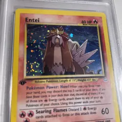 Pokemon Entei Neo Revelation 1st Edition Holo Rare #6 PSA 7 NM WITH SWIRL - Image 2
