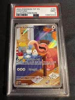Pokemon TCG Lickitung Illustration Temporal Forces 180/162 PSA 9 - Image 1
