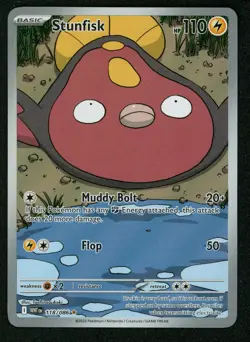 Pokemon Stunfisk 118/086 Sv: White Flare Holo NM NEAR MINT - Image 1