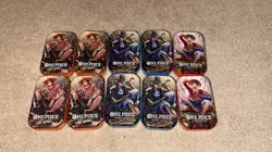 (LOT OF 10) One Piece CCG Card Game 2-Pack Mini Tin Set Vol 2 Bandai NEW SEALED - Image 1