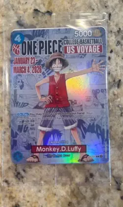RUTGERS One Piece Monkey D. Luffy US College Basketball Promo Card (sealed) - Image 1