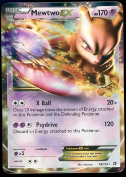 Mewtwo EX 54/113 Legendary Treasures Ultra Rare Holo Pokemon Card MP - Image 1