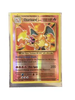 Pokemon TCG Charizard Holographic Trading Card Stage 2, 150 HP, 200 Fire Spin - Image 1