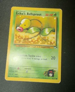 Pokemon TCG Erika's Bellsprout Gym Heroes 76/132 Unlimited Common Card WOTC - Image 1