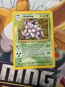 Pokemon TCG Card English Base Set Nidoking 11/102 Holo Rare - Image 1