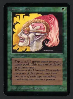 ***Alpha Llanowar Elves*** MTG Alpha Magic Kid Icarus - Image 1