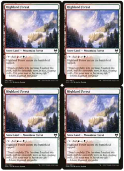 MTG Highland Forest x4 Kaldheim Common NM Playset - Image 1