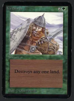 ***Alpha Ice Storm (Horizontal Bend)*** MTG Alpha Magic Kid Icarus - Image 1