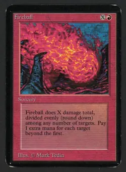 ***Alpha Fireball (Edge Crease)*** MTG Alpha Magic Kid Icarus - Image 1