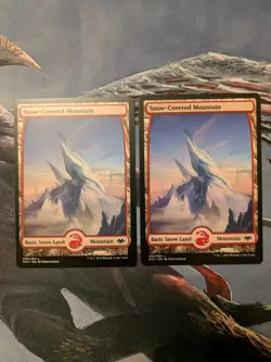 MTG Snow Covered Mountain (X2) - MH1 - Mint - Image 1