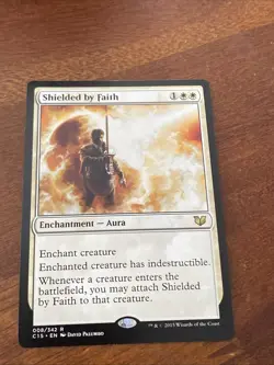 Shielded by Faith 008 REGULAR Commander 2015 MTG TCG - Image 1