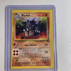 Pokemon ERROR Square Cut Rhydon - 45/64 Jungle Unlimited Uncommon Pokemon - Image 1