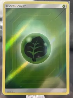 2019 POKEMON HIDDEN FATES GRASS ENERGY REVERSE HOLO NM - Image 1