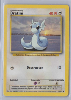 1999 Pokemon Base Set Dratini 26/102 Uncommon Spanish - Image 1