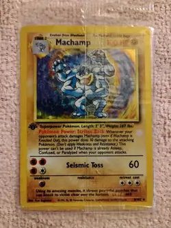Pokemon TCG Machamp Base Set Holo Rare FACTORY SEALED MINT - Image 1