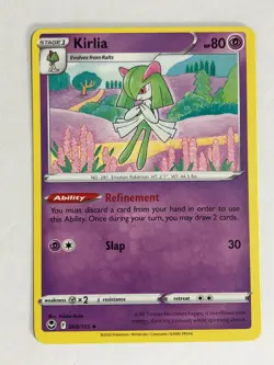 Pokemon TCG Silver Tempest Miscut Error Kirlia 068/195 Near Mint - Image 1