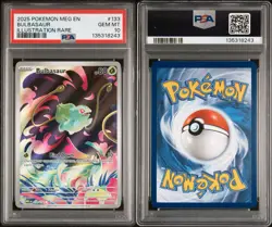 PSA 10 Bulbasaur 133/132 Mega Evolution Illustration Rare Pokemon English Gem - Image 3