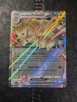 Team Rocket's Persian ex - 218 Promo Holo NM Pokemon SV: Scarlet & Violet Promo - Image 1