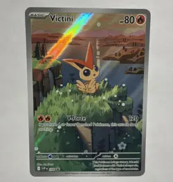 Pokemon Victini Illustration Rare 2025 SVP208 Black Star Promo NM - Image 1