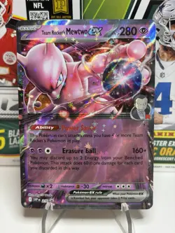 2023-25 Pokemon SV Black Star Promos SVP EN Team Rocket's Mewtwo ex #216 - Image 1
