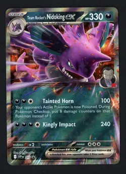 Team Rocket's Nidoking ex SVP 217 SV: Scarlet & Violet Promo Pokemon TCG - Image 1