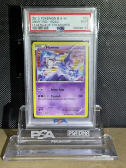 2013 Pokemon B & W Legendary Treasures Mewtwo Holo 53/113 PSA 9 MINT - Image 1