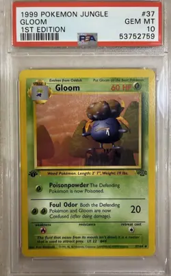 1999 Pokemon Jungle Gloom 1st Edition PSA 10 - Image 1