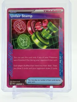 2024 Pokemon UNFAIR STAMP #165/167 ACE SPEC Twilight Masquerade Never Played 💎 - Image 1