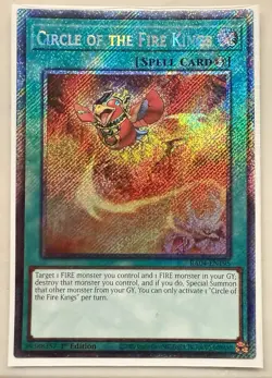 Circle of the Fire Kings 1st Edition Platinum Secret Rare RA04-EN195 Yu-Gi-Oh! - Image 1