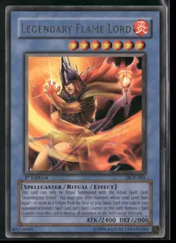 Yu-Gi-Oh! TCG Legendary Flame Lord DCR-081 1st Edition Rare - Image 1