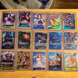 ONE PIECE TCG ENGLISH CARD COLLECTION LOT OF 15 - Image 1