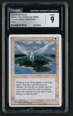 ***CGC 9 Island Sanctuary*** MTG Alternate 4th Edition Magic Kid Icarus - Image 1