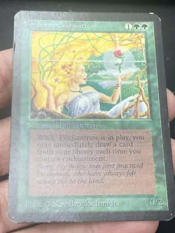 ***Alpha Verduran Enchantress (Indents)*** MTG Alpha Magic Kid Icarus - Image 3
