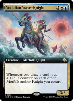 MTG - Vodalian Wave-Knight (Extended Art) [March of the Machine Commander] - Image 1